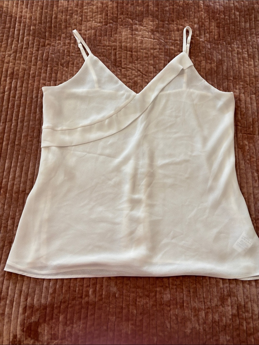 White V-Neck Spaghetti Strap Cami Top